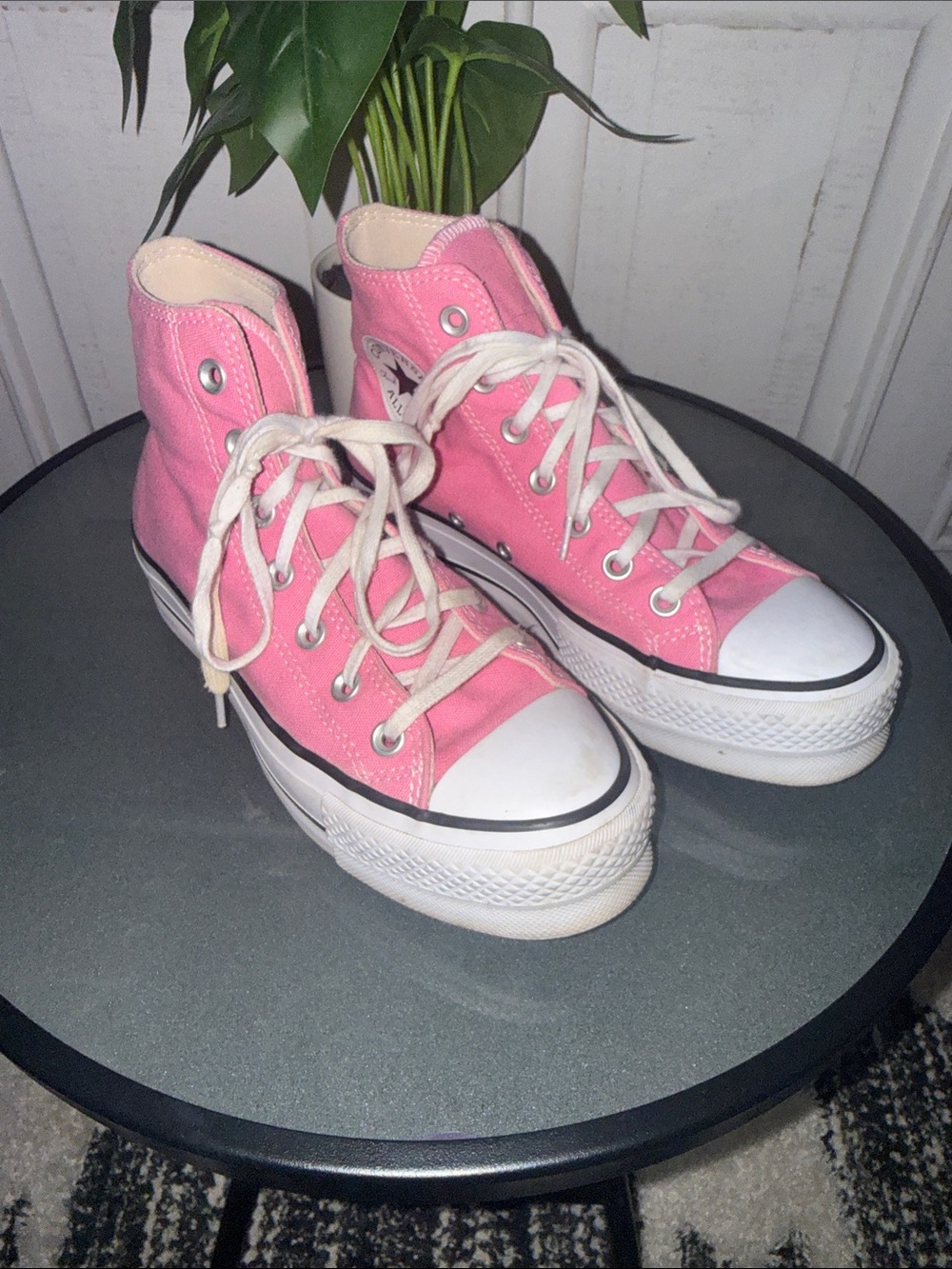 Pink High-Top Canvas Converse